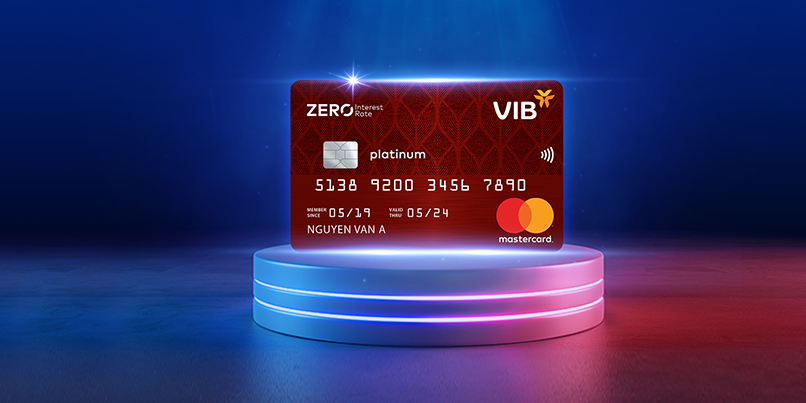 Thẻ tín dụng VIB Zero Interest Rate được miễn lãi trong suốt thời hạn thẻ