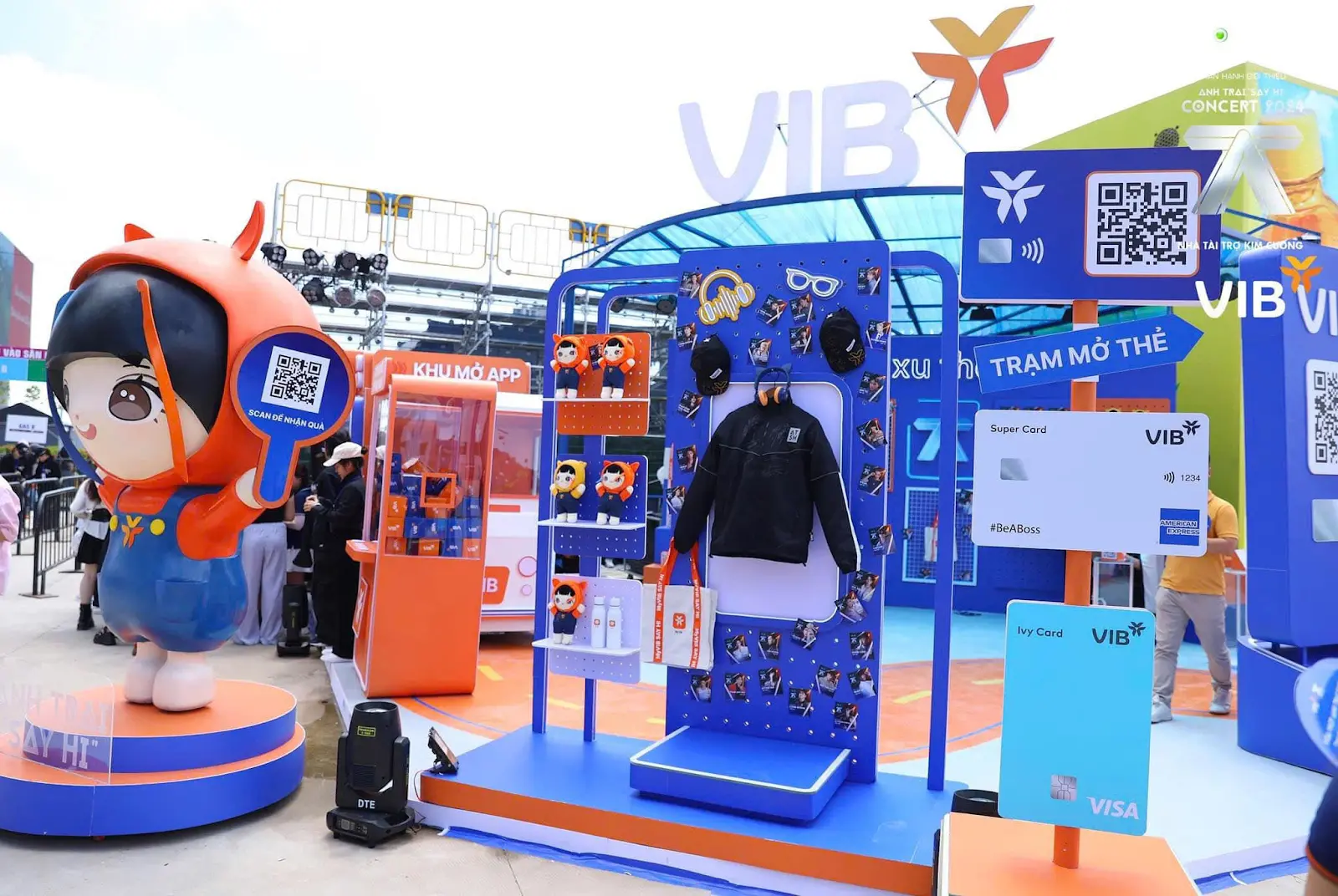 Gian hàng của VIB tại sự kiện Anh Trai Say Hi đêm diễn đầu tiên.