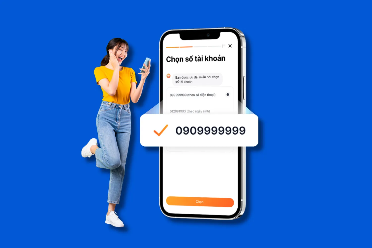 Mở tài khoản số đẹp trực tuyến nhanh chóng ngay trên ứng dụng MyVIB.