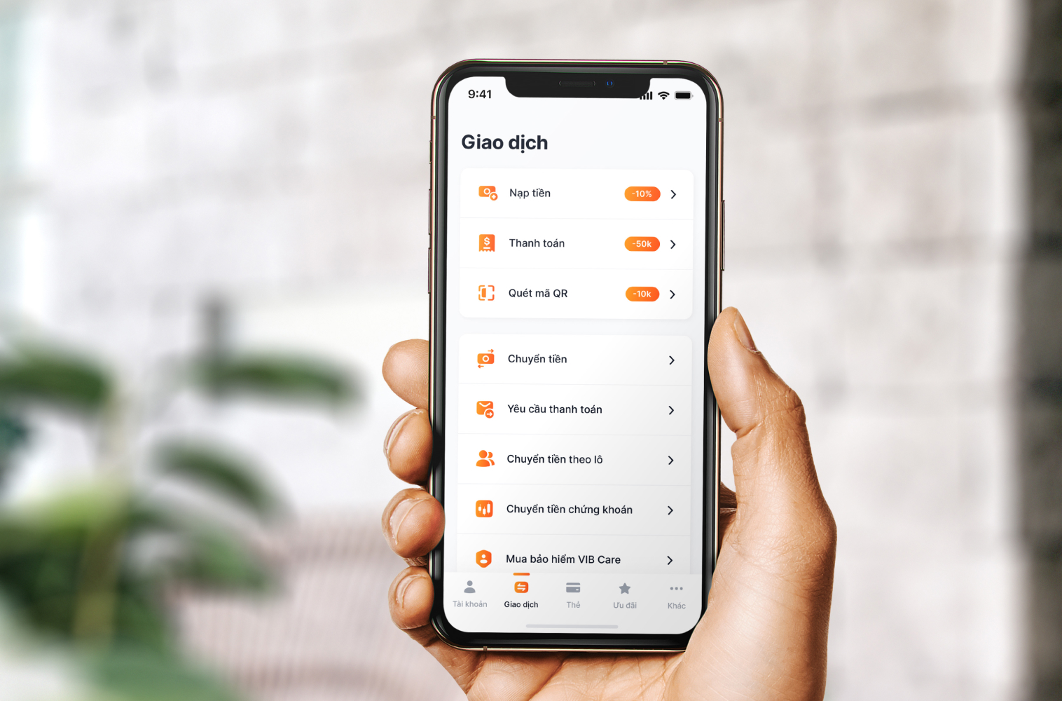 Các tính năng dịch vụ Mobile Banking MyVIB 2.0