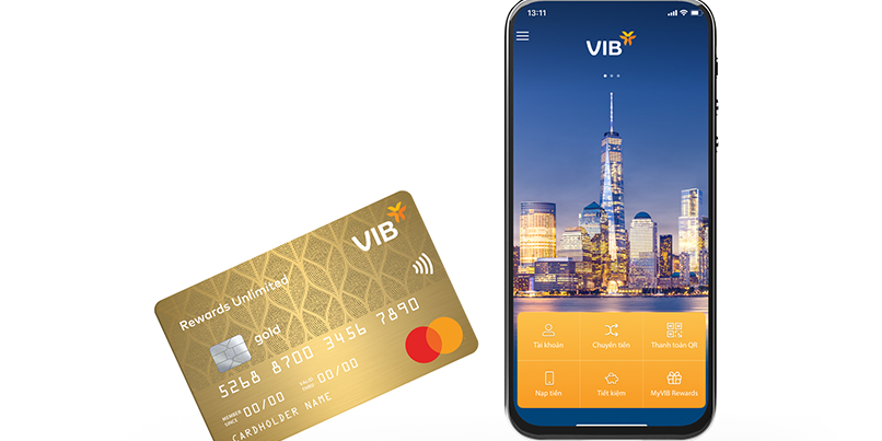 VIB Rewards Unlimited - thẻ tín dụng tích lũy điểm thưởng tốt nhất hiện nay