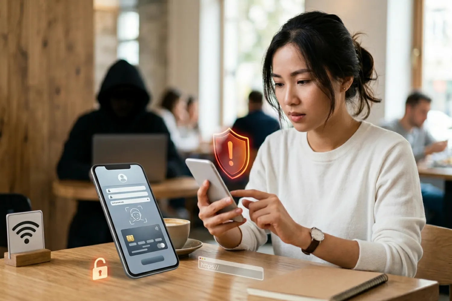 Rủi ro mở thẻ online thường do nhấp link lạ, cài app giả hoặc lộ OTP