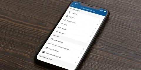 Tính năng thanh toán hóa đơn trên ứng dụng MyVIB
